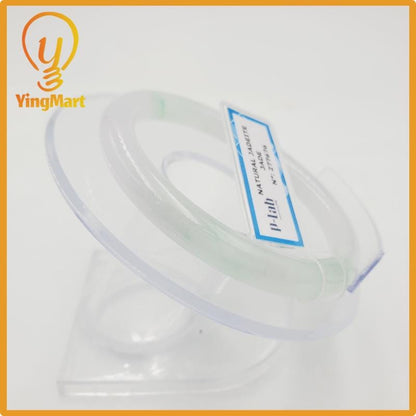 Yingmart 52mm PNJ277676 Certified Natural Color Grey White Natural Jadeite Jade Bangle Bracelet, Real Gemstone, Gift for Mom Grandma Sister