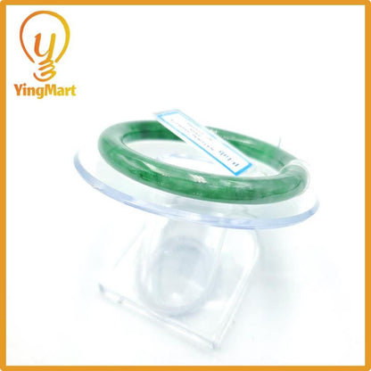 Yingmart 53mm PNJ Certified Natural Color Grey White Natural Jadeite Jade Bangle Bracelet, Real Gemstone, Gift for Her Mom Grandma Sister