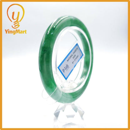 Yingmart 57mm natural green jadeite jade bangle bracelet, real gemstone, vintage jewelry, gift for her, accessories