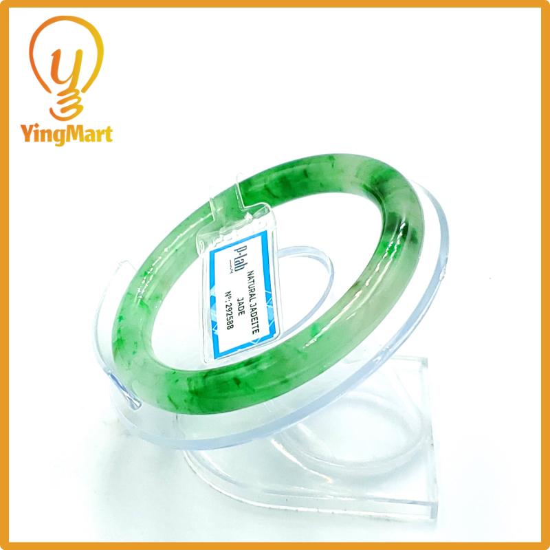 Jade Bangle 55mm PNJ Certified | Natural Color Grey White Jade Bangle Bracelet, Real Gemstone, Gift for Women, Men, Grandma, Sister