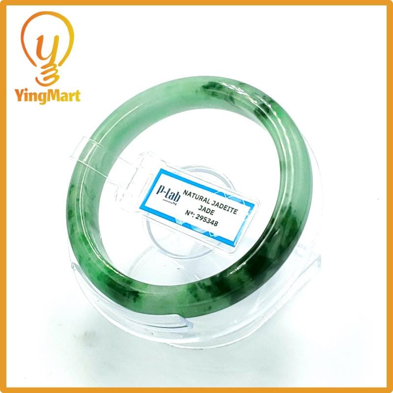 Jade Bangle 59mm PNJ Certified | Natural Color Grey Jade Bangle Bracelet, Real Gemstone, Gift for Women, Men, Grandma, Sister