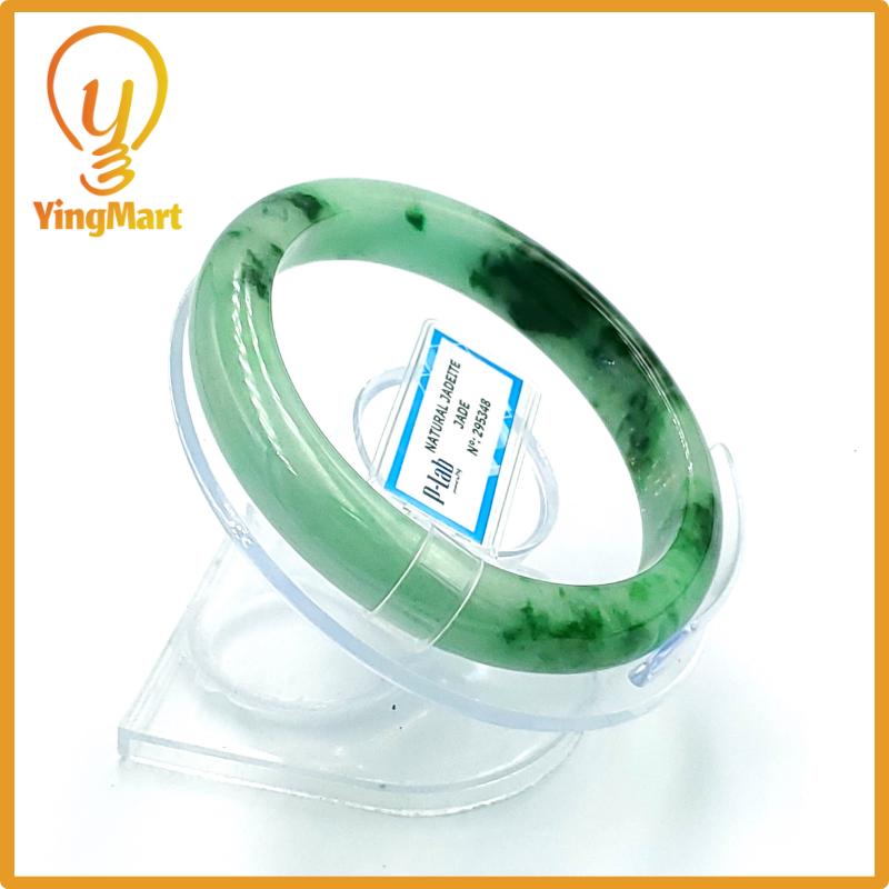 Jade Bangle 59mm PNJ Certified | Natural Color Grey Jade Bangle Bracelet, Real Gemstone, Gift for Women, Men, Grandma, Sister