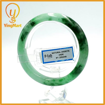 Jade Bangle 59mm PNJ Certified | Natural Color Grey Jade Bangle Bracelet, Real Gemstone, Gift for Women, Men, Grandma, Sister