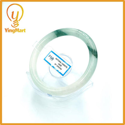 Jade Bangle 63mm PNJ Certified | Natural Color Grey White Jade Bangle Bracelet, Real Gemstone, Gift for Women, Men, Grandma, Sister