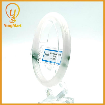 Jade Bangle 64mm PNJ Certified | Natural Color Purplish White Jade Bangle Bracelet, Real Gemstone, Gift for Women, Men, Grandma, Sister