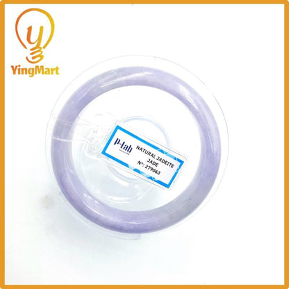 Yingmart 55mm PNJ Certified Natural Color Grey White Natural Jadeite Jade Bangle Bracelet, Real Gemstone, Gift for Her Mom Grandma