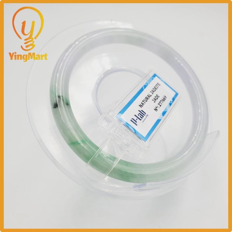 Yingmart 52mm PNJ277669 Certified Natural Color Purplish White Natural Jadeite Jade Bangle Bracelet, Real Gemstone, Gift for Her Mom Grandma