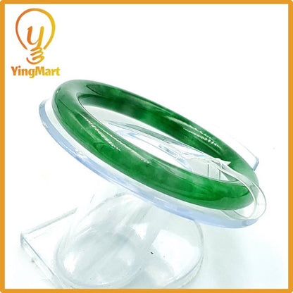 Jade Bangle 56mm PNJ Certified | Natural Color Grey White Jade Bangle Bracelet, Real Gemstone, Gift for Women, Men, Grandma, Sister