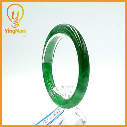 Jade Bangle 56mm PNJ Certified | Natural Color Grey White Jade Bangle Bracelet, Real Gemstone, Gift for Women, Men, Grandma, Sister