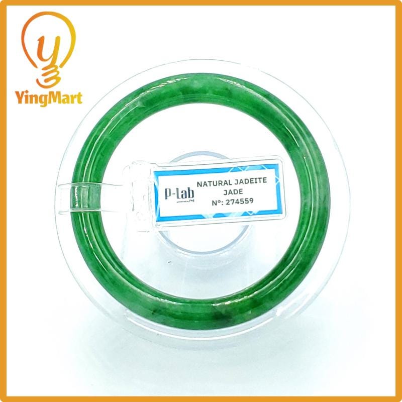 Jade Bangle 53mm PNJ Certified | Natural Color Grey White Jade Bangle Bracelet, Real Gemstone, Gift for Women, Men, Grandma, Sister