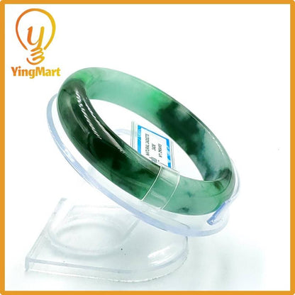 Jade Bangle 59mm PNJ Certified | Natural Color Grey White Jade Bangle Bracelet, Real Gemstone, Gift for Women, Men, Grandma, Sister