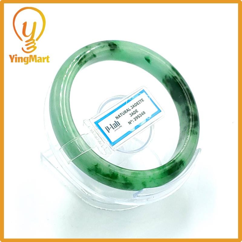 Jade Bangle 59mm PNJ Certified | Natural Color Grey Jade Bangle Bracelet, Real Gemstone, Gift for Women, Men, Grandma, Sister