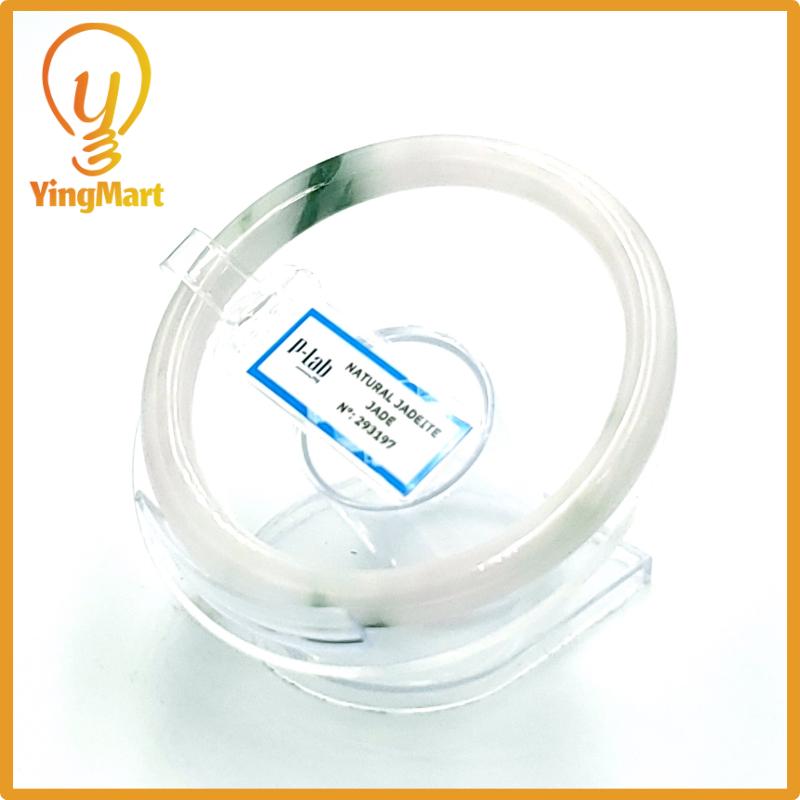 Jade Bangle 64mm PNJ Certified | Natural Color Purplish White Jade Bangle Bracelet, Real Gemstone, Gift for Women, Men, Grandma, Sister