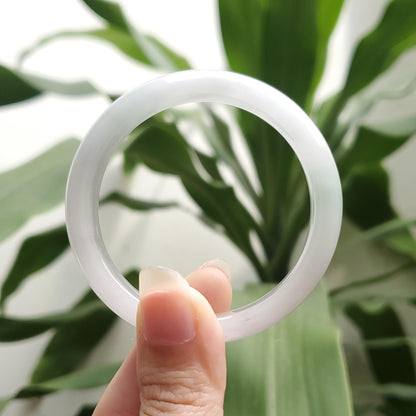 High Quality 48–72mm Natural-Colour Jade White YingMart Burmese Bangle Gift for Mom Grandma Sister Mens Feng Shui Personalized