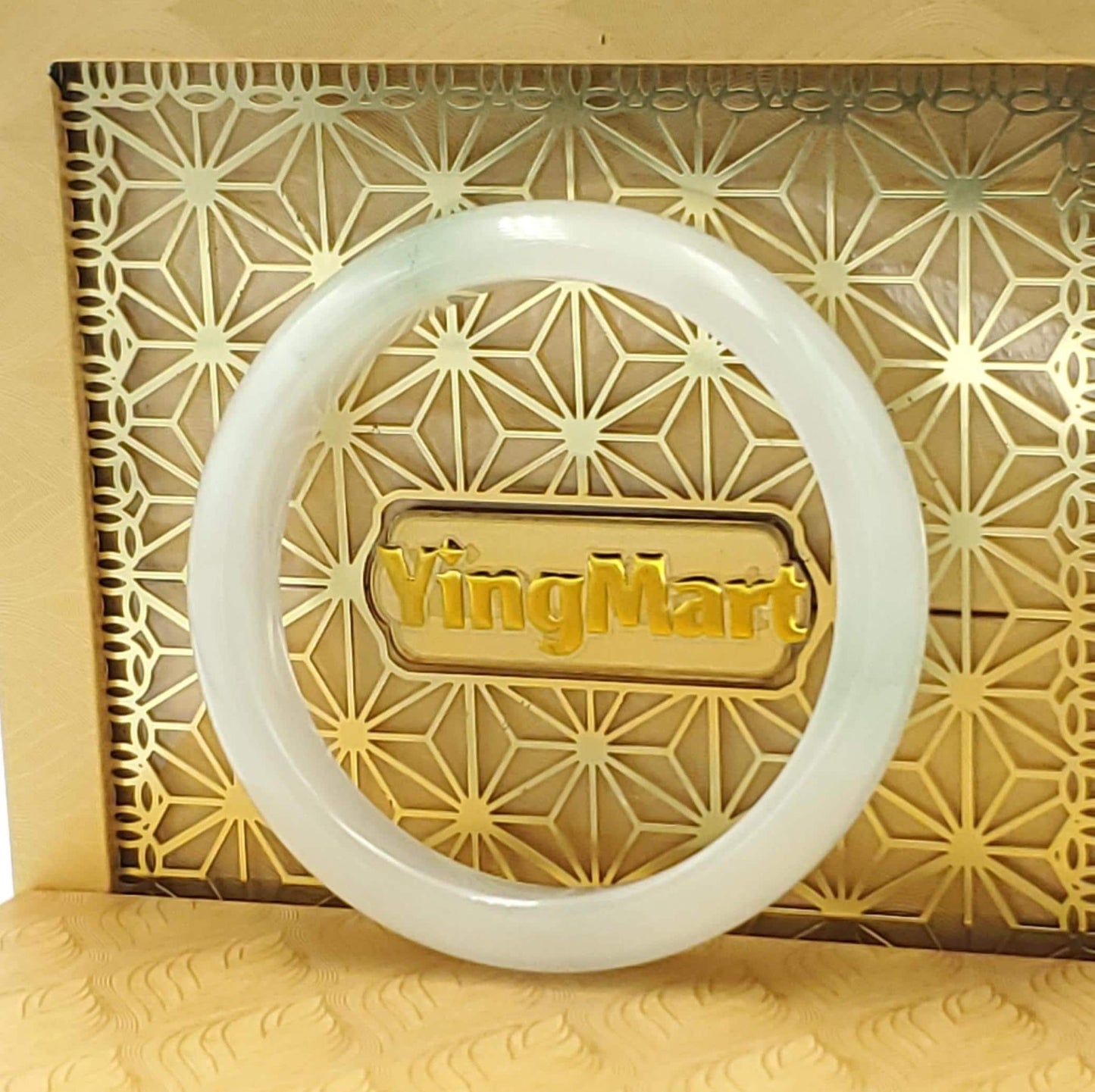 High Quality 48–72mm Natural-Colour Jade White YingMart Burmese Bangle Gift for Mom Grandma Sister Mens Feng Shui Personalized