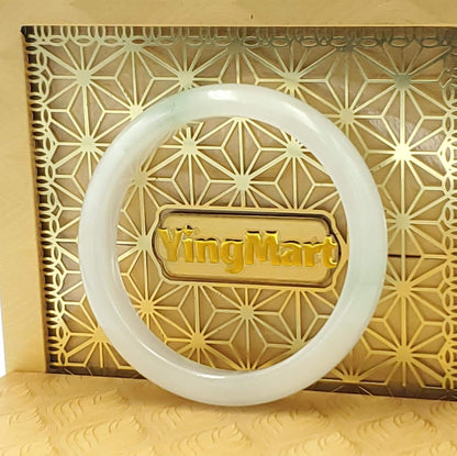 High Quality 48–72mm Natural-Colour Jade White YingMart Burmese Bangle Gift for Mom Grandma Sister Mens Feng Shui Personalized