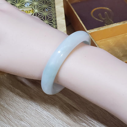 High Quality 48–72mm Natural-Colour Jade White YingMart Burmese Bangle Gift for Mom Grandma Sister Mens Feng Shui Personalized