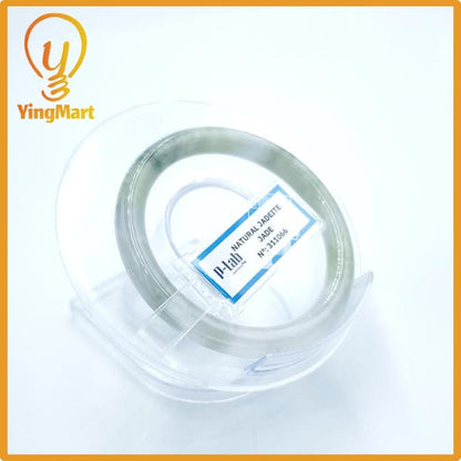 Yingmart  48mm PNJ Certified Natural Color Grey White Natural Jadeite Jade Bangle Bracelet, Real Gemstone, Gift for Her Mom Grandma Sister