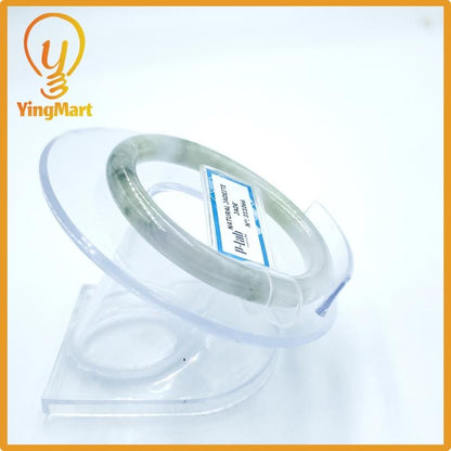 Yingmart  48mm PNJ Certified Natural Color Grey White Natural Jadeite Jade Bangle Bracelet, Real Gemstone, Gift for Her Mom Grandma Sister