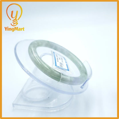 Yingmart  49mm PNJ Certified Natural Color Grey White Natural Jadeite Jade Bangle Bracelet, Real Gemstone, Gift for Her Mom Grandma Sister