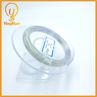 Yingmart  49mm PNJ Certified Natural Color Grey White Natural Jadeite Jade Bangle Bracelet, Real Gemstone, Gift for Her Mom Grandma Sister