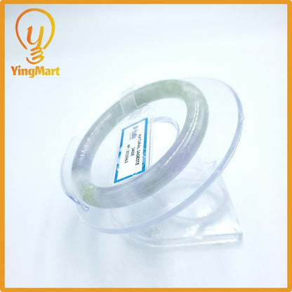 Yingmart  49mm PNJ Certified Natural Color Grey White Natural Jadeite Jade Bangle Bracelet, Real Gemstone, Gift for Her Mom Grandma Sister