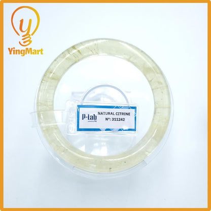 Yingmart  55mm PNJ Certified Natural Color Light Yellow Natural Citrine Bangle Bracelet, Real Gemstone, Gift for Her Mom Grandma Sister