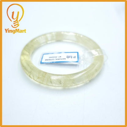 Yingmart PNJ Certified Natural Color Light Yellow Natural Citrine Bangle Bracelet, Real Gemstone, Gift for Her Mom Grandma Sister