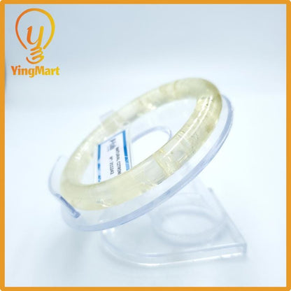 Yingmart PNJ Certified Natural Color Light Yellow Natural Citrine Bangle Bracelet, Real Gemstone, Gift for Her Mom Grandma Sister