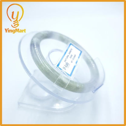 Yingmart  53mm PNJ Certified Natural Color Grey White Natural Jadeite Jade Bangle Bracelet, Real Gemstone, Gift for Her Mom Grandma Sister