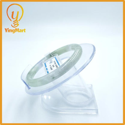 Yingmart  49mm PNJ Certified Natural Color Grey White Natural Jadeite Jade Bangle Bracelet, Real Gemstone, Gift for Her Mom Grandma Sister