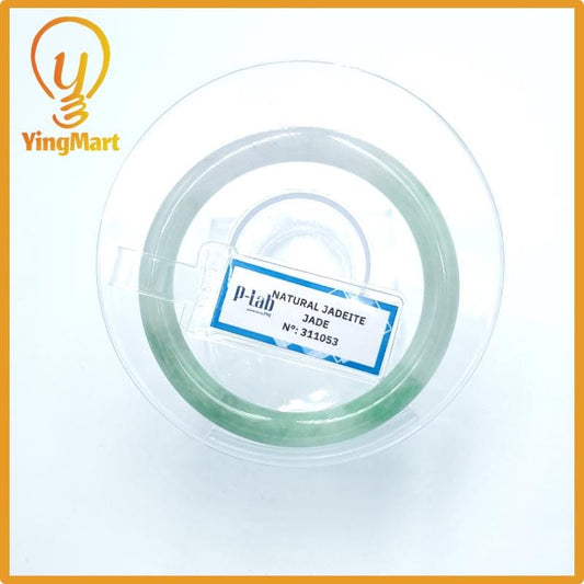 Yingmart  48mm PNJ Certified Natural Color Purplish White Natural Jadeite Jade Bangle Bracelet, Real Gemstone, Gift for Her Mom Grandma