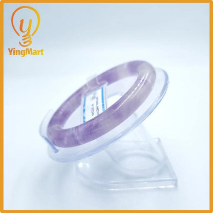 Yingmart  52mm PNJ Certified Natural Color Purple, Grey White Natural Amethyst Bangle Bracelet, Real Gemstone, Gift for Her Mom Grandma