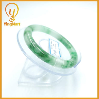 Yingmart 53mm PNJ Certified Natural Color Grey White Natural Jadeite Jade Bangle Bracelet, Real Gemstone, Gift for Her Mom Grandma Sister