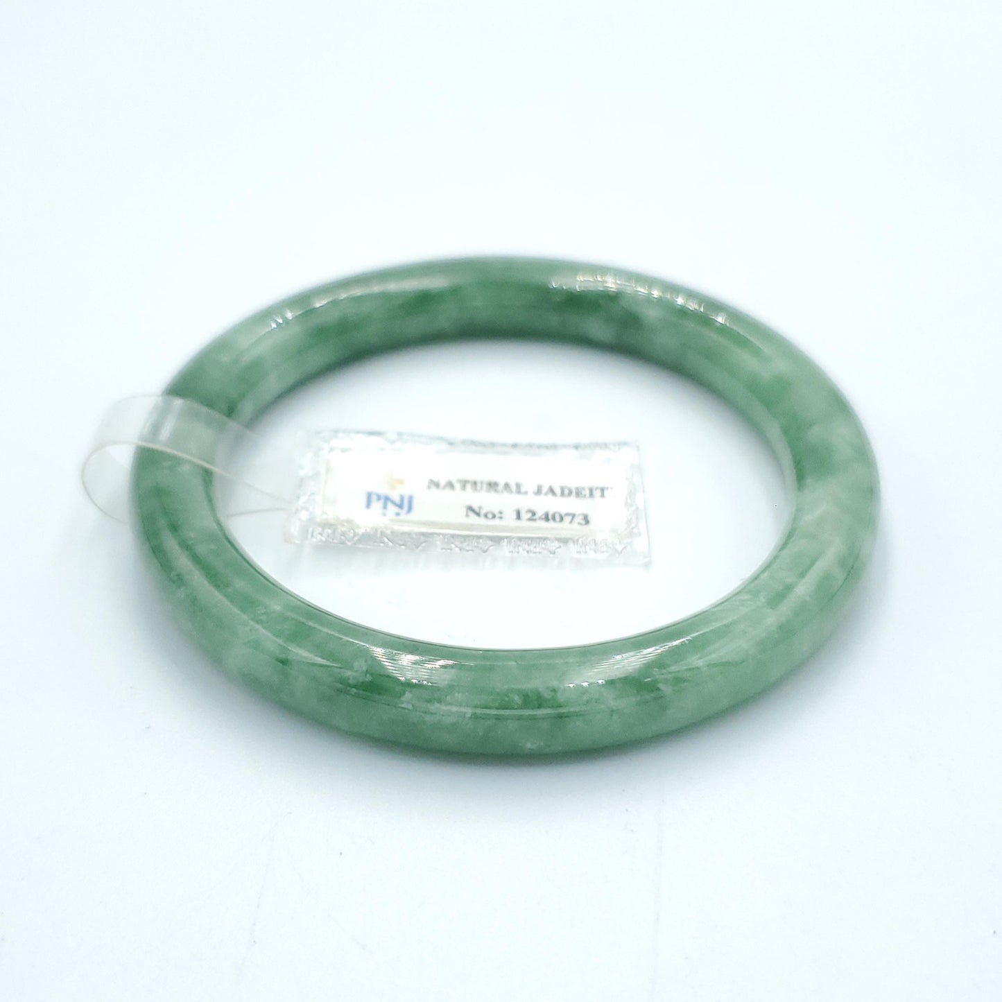 Yingmart  56mm PNJ Certified Natural Color Greyish Green Natural Jadeite Jade Bangle Bracelet, Real Gemstone, Gift for Her Mom Grandma