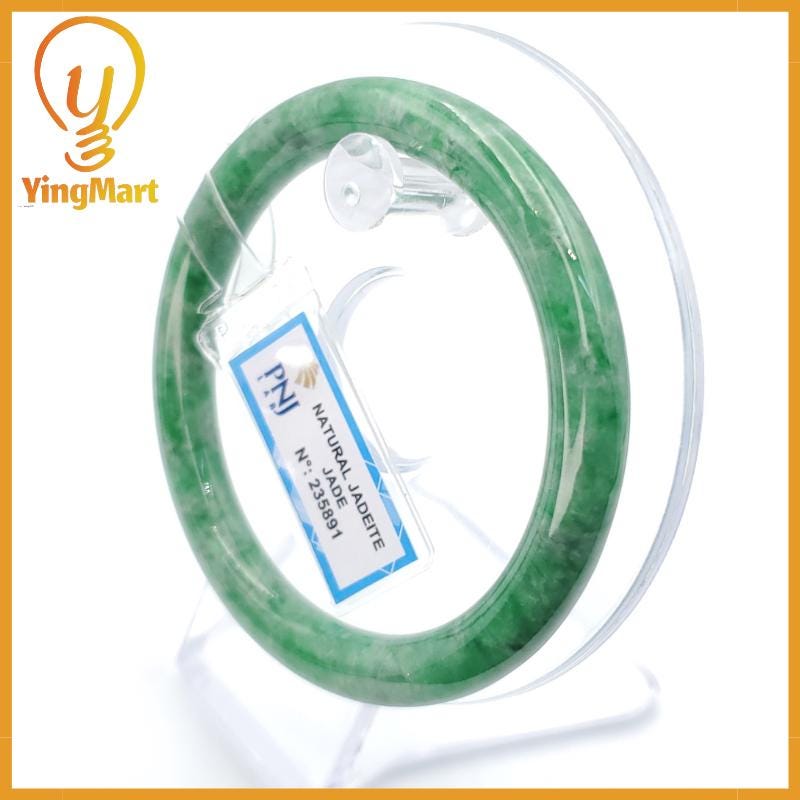 Yingmart 56mm PNJ235891 Certified Natural Green White To Green, Grey Bracelet, Real Gemstone Bracelet, Vintage Jewelry, Gift for her