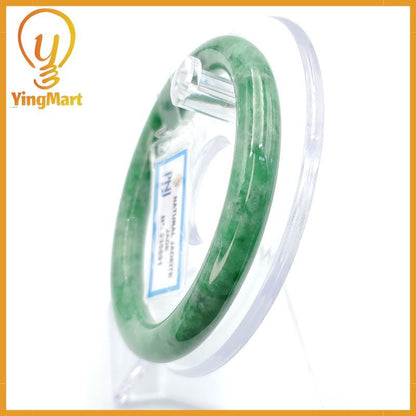 Yingmart 56mm PNJ235891 Certified Natural Green White To Green, Grey Bracelet, Real Gemstone Bracelet, Vintage Jewelry, Gift for her