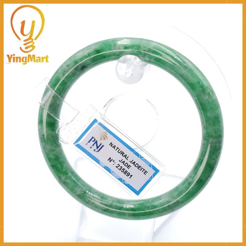 Yingmart 56mm PNJ235891 Certified Natural Green White To Green, Grey Bracelet, Real Gemstone Bracelet, Vintage Jewelry, Gift for her
