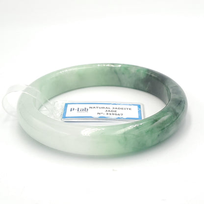 Yingmart 58mm PNJ319567 Certified Natural Green White To Green Bracelet, Real Gemstone Bracelet, Vintage Jewelry, Gift for her