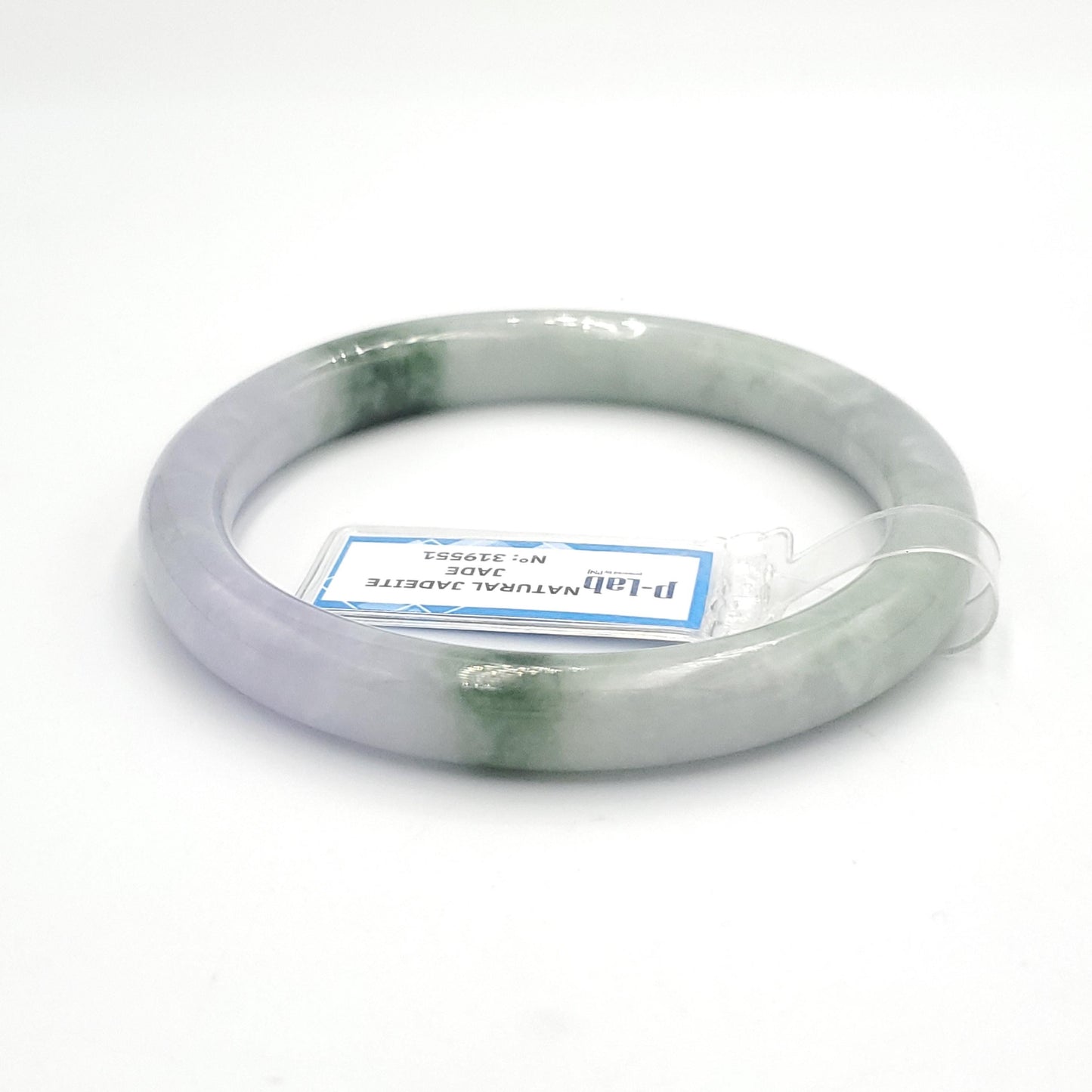 Yingmart 58mm PNJ319551 Certified Natural Green White To Greyish Green Bracelet, Real Gemstone Bracelet, Vintage Jewelry, Gift for her