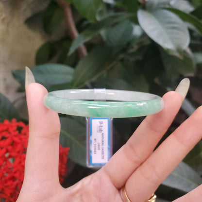 Yingmart 52mm PNJ319543 Certified Natural Green White To Green Bracelet, Real Gemstone Bracelet, Vintage Jewelry, Gift for her