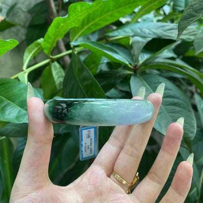 Yingmart 65mm PNJ322315 Certified Natural Green White To Green Bracelet, Real Gemstone Bracelet, Vintage Jewelry, Gift for her