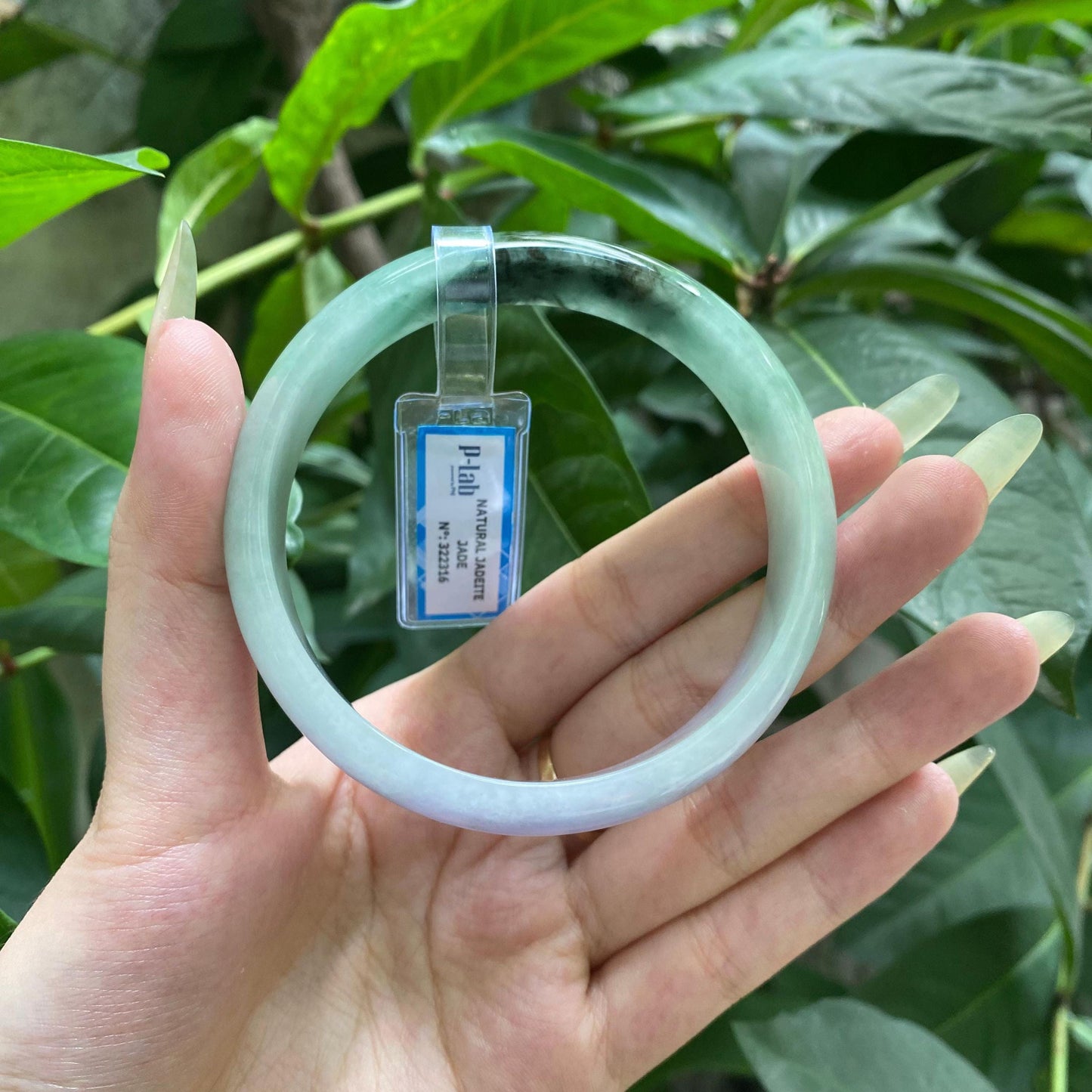 Yingmart 65mm PNJ322316 Certified Natural Green White To Green Bracelet, Real Gemstone Bracelet, Vintage Jewelry, Gift for her