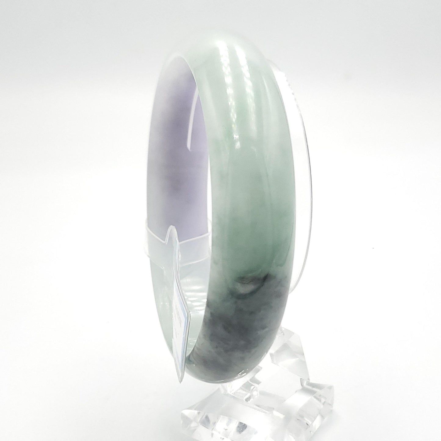 Yingmart 65mm PNJ322316 Certified Natural Green White To Green Bracelet, Real Gemstone Bracelet, Vintage Jewelry, Gift for her