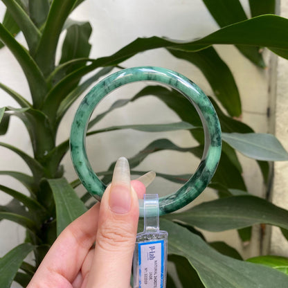 Yingmart 66mm PNJ322319 Certified Natural Green White To Green Bracelet, Real Gemstone Bracelet, Vintage Jewelry, Gift for her
