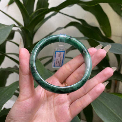 Yingmart 66mm PNJ322319 Certified Natural Green White To Green Bracelet, Real Gemstone Bracelet, Vintage Jewelry, Gift for her