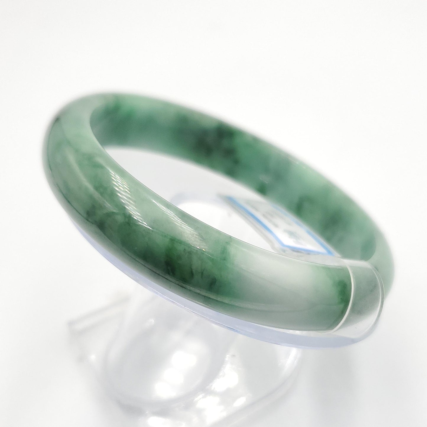Yingmart 66mm PNJ322323 Certified Natural Green White To Green Bracelet, Real Gemstone Bracelet, Vintage Jewelry, Gift for her