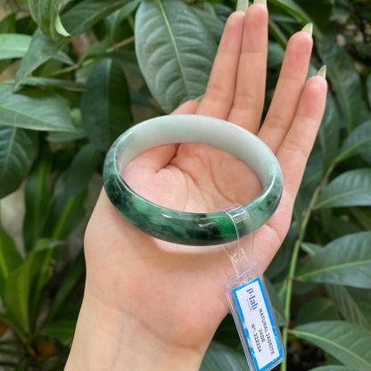 Yingmart 65mm PNJ322324 Certified Natural Green White To Green Bracelet, Real Gemstone Bracelet, Vintage Jewelry, Gift for her