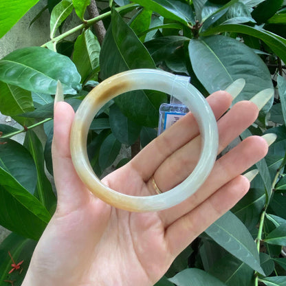 Yingmart 65mm PNJ322328 Certified Natural Green White, Grey White, Orange Yellow Bracelet, Real Gemstone Bracelet, Vintage Jewelry