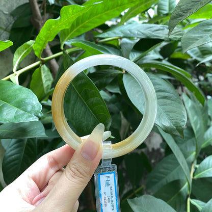 Yingmart 65mm PNJ322328 Certified Natural Green White, Grey White, Orange Yellow Bracelet, Real Gemstone Bracelet, Vintage Jewelry